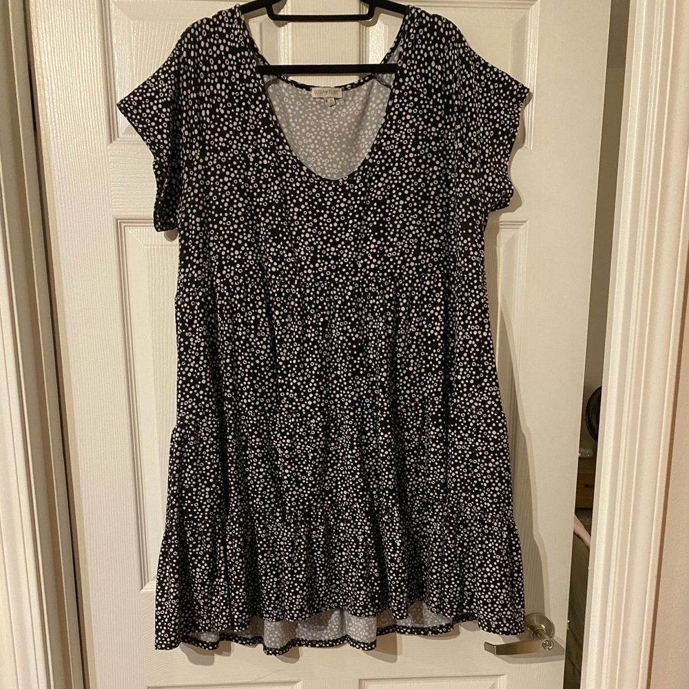 Ultra Flirt Black and White Polka Dot Dress - Size 3X